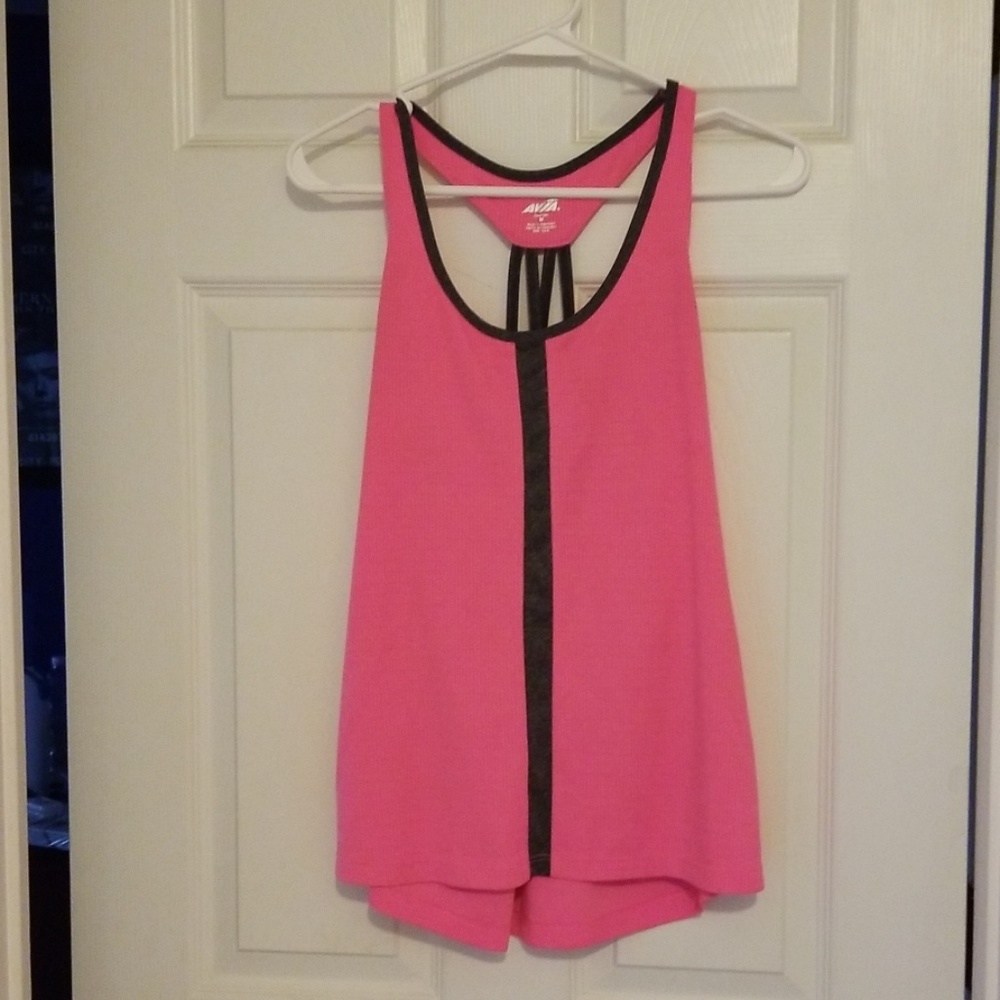 Pink and grey athletic top